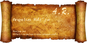 Angelus Róza névjegykártya